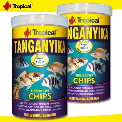 Tropical 2 x 1000 ml Tanganyika Chips | Für Cichliden aus dem Tanganjikasee