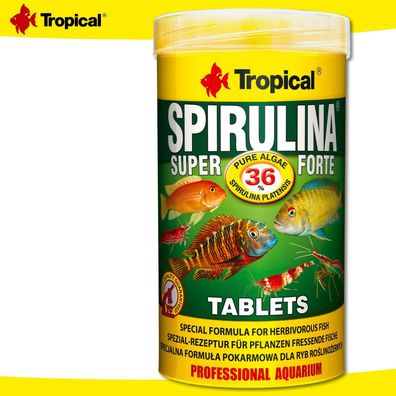 Tropical 250 ml Spirulina Super Forte Tablets für Pflanzen fressende Fische