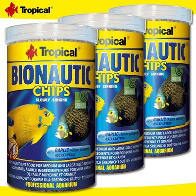 Tropical 3 x 1000 ml Bionautic Chips | Für mittelgroße und große Seewasserfische