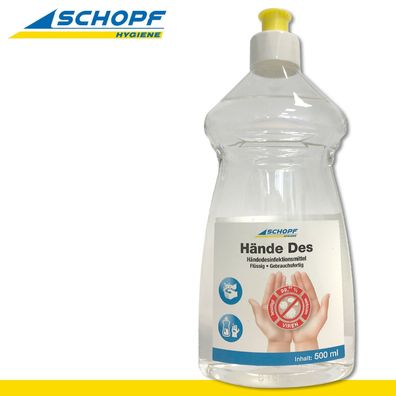 Schopf Hygiene 500 ml Hände Des | Gebrauchsfertiges Händedesinfektionsmittel