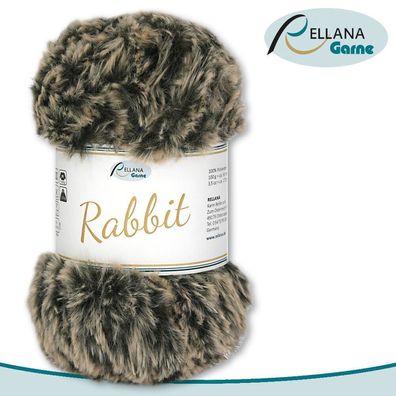 Rellana 100 g Rabbit | 06 | 100 % Polyester Wolle Flauschgarn Kuschelwolle