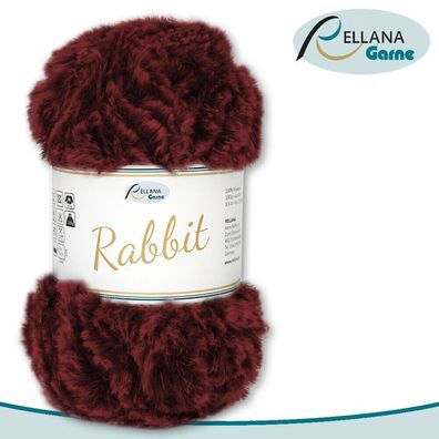 Rellana 100 g Rabbit | 08 | 100 % Polyester Wolle Flauschgarn Kuschelwolle