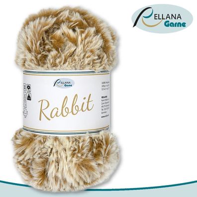 Rellana 100 g Rabbit | 18 | 100 % Polyester Wolle Flauschgarn Kuschelwolle