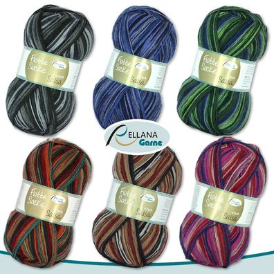 Rellana 100g Flotte Socke Salsa 4-fädig Premium Sockenwolle 6 Farben zur Auswahl