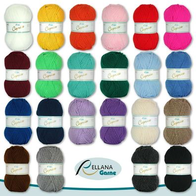 Rellana 10x50 g Caprice Wolle Premium | in 22 Farben zur Auswahl |100% Polyacryl