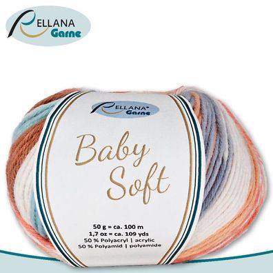 Rellana 50 g Baby Soft Wolle 50% Polyacryl ? 50% Polyamid |100| Babywolle