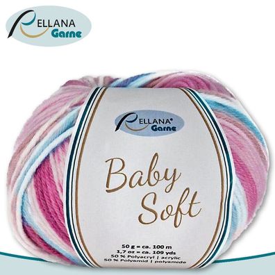 Rellana 50 g Baby Soft Wolle 50% Polyacryl ? 50% Polyamid |102| Babywolle