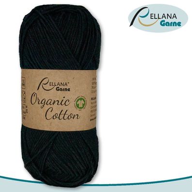 Rellana 50 g Organic Cotton | 02 |100 % Öko-Baumwolle Handarbeit Stricken Häkeln