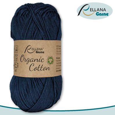 Rellana 50 g Organic Cotton | 04 |100 % Öko-Baumwolle Handarbeit Stricken Häkeln