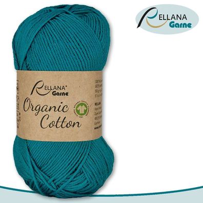 Rellana 50 g Organic Cotton | 13 |100 % Öko-Baumwolle Handarbeit Stricken Häkeln