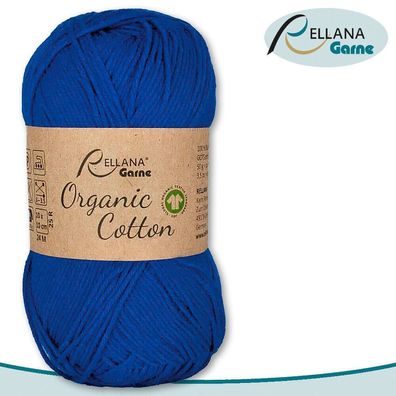 Rellana 50 g Organic Cotton | 22 |100 % Öko-Baumwolle Handarbeit Stricken Häkeln