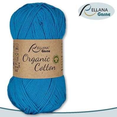 Rellana 50 g Organic Cotton | 30 |100 % Öko-Baumwolle Handarbeit Stricken Häkeln