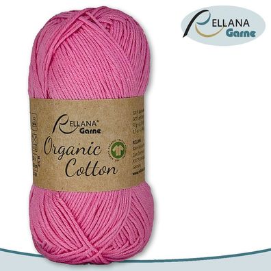 Rellana 50 g Organic Cotton | 34 |100 % Öko-Baumwolle Handarbeit Stricken Häkeln