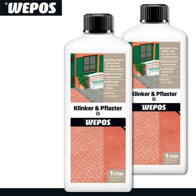 Wepos 2 x 1 l Klinker & Pflaster Öl