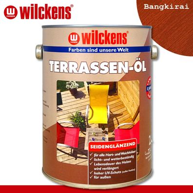 Wilckens 2,5 l Terrassen-Öl | Bangkirai | Holzschutz Holzöl Holzpflegeöl