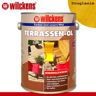 Wilckens 2,5 l Terrassen-Öl | Douglasie | Holzschutz Holzöl Holzpflegeöl