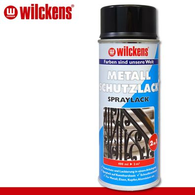 Wilckens 400 ml Metall-Schutzlack Spraylack 2in1 schwarz Rostschutz & Lackierung