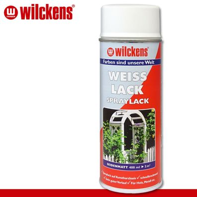 Wilckens 400 ml Weißlack Spray seidenmatt innen & außen Holz Metall