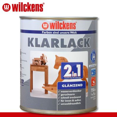 Wilckens 750 ml Klarlack 2in1 glänzend umweltfreundlich Holz innen & außen