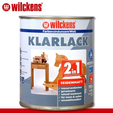 Wilckens 750 ml Klarlack 2in1 seidenmatt umweltfreundlich Holz innen & außen