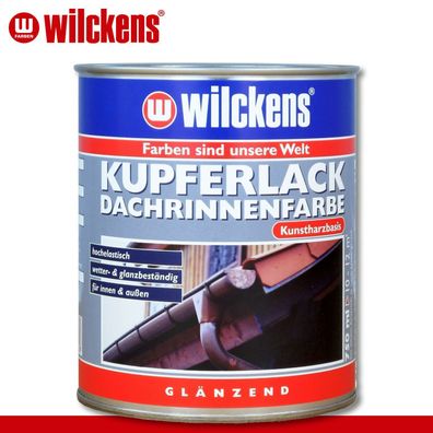 Wilckens 750 ml Kupferlack Dachrinnenfarbe glänzend Eisen Holz Beton Stahl