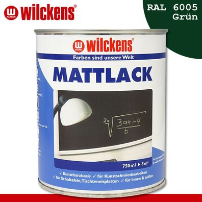 Wilckens 750 ml Mattlack grün Schultafellack Kunstschmiede innen & außen