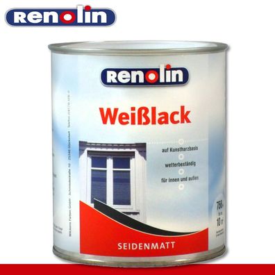 Wilckens Renolin 750 ml Weißlack seidenmatt Holz Eisen Stahl innen und außen