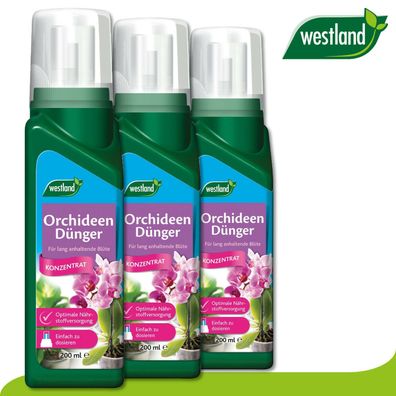 Westland 3 x 200 ml Orchideen Dünger »Die Nr 1 in England für den Garten«