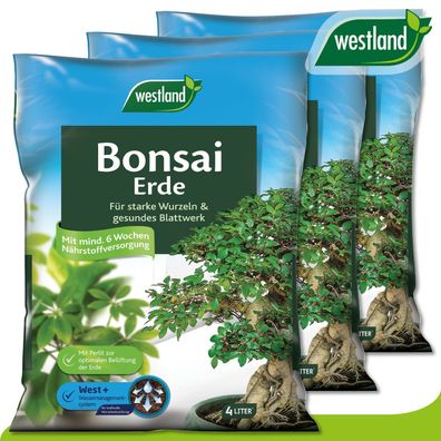 Westland 3 x 4 l Bonsai Erde »Die Nummer 1 in England für den Garten«
