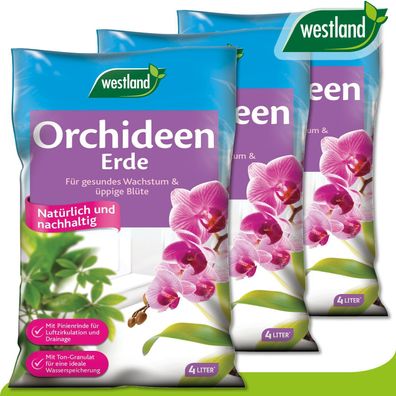 Westland 3 x 4 l Orchideen Erde »Die Nummer 1 in England für den Garten«
