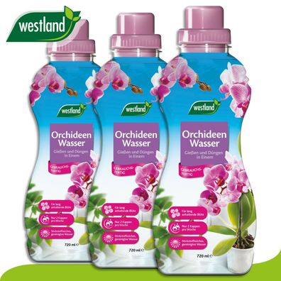 Westland 3 x 720 ml Orchideen Wasser »Die Nr 1 in England für den Garten«
