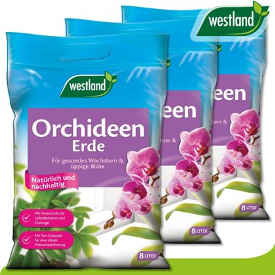 Westland 3 x 8 l Orchideen Erde »Die Nummer 1 in England für den Garten«