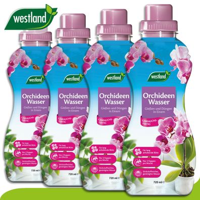Westland 4 x 720 ml Orchideen Wasser »Die Nr 1 in England für den Garten«