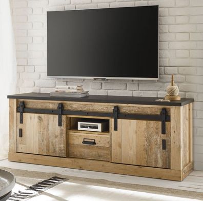 TV Schrank Lowboard Fernseher Unterschrank Used Wood Vintage Komforthöhe Stove