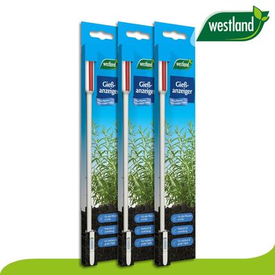 Westland 3 Stück Gießanzeiger groß (26 cm) | weiß Beet Bewässerung Messgerät