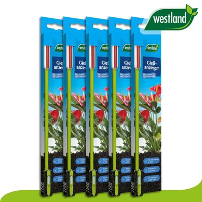 Westland 5 Stück Gießanzeiger groß (26 cm) | apfelgrün Blumenbeet Gemüse Pflege