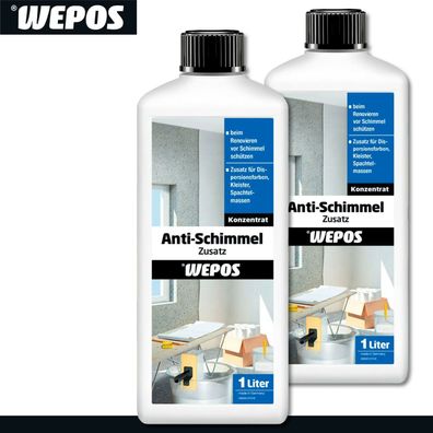Wepos 2 x 1 l Anti Schimmel Zusatz Konzentrat Untergrundsanierung Renovierung