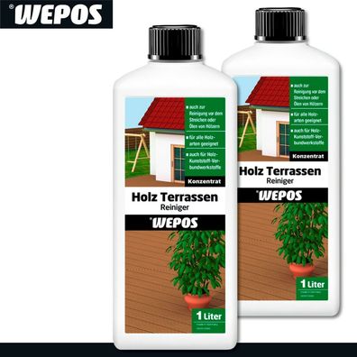 Wepos 2 x 1 l Holz Terrassen Reiniger (Gr. - - -)