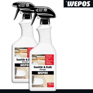 Wepos 2 x 750 ml Sanitär & Kalk Reiniger (Gr. - - -)