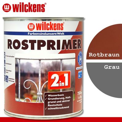 Wilckens 750 ml Rostprimer 2in1 rotbraun oder grau zur Auswahl Korrosionsschutz