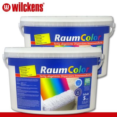 Wilckens 2 x 5 l RaumColor Kunststoff-Dispersionsfarbe Innenwandfarbe | Platin