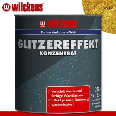 Wilckens 250 ml Glitzereffekt Konzentrat Gold Additiv für wasserbasierte Farben