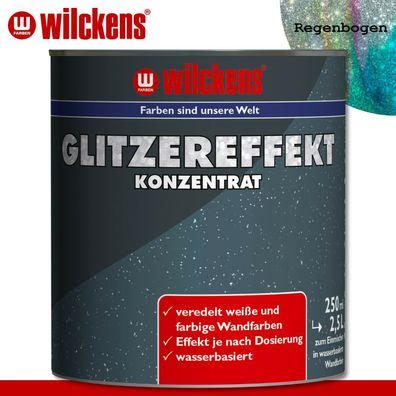 Wilckens 250 ml Glitzereffekt Konzentrat Regenbogen Additiv für Wandfarben