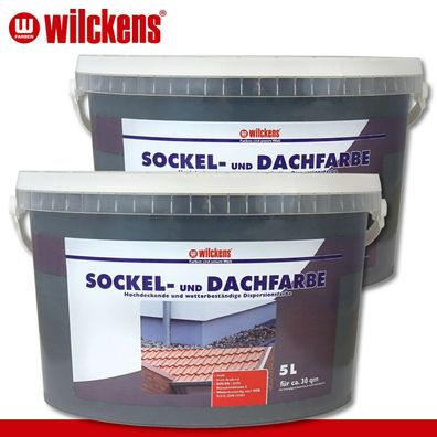 Wilckens 2x 5 l Sockel- und Dachfarbe | Anthrazit | Sockelfarbe Dachziegel außen