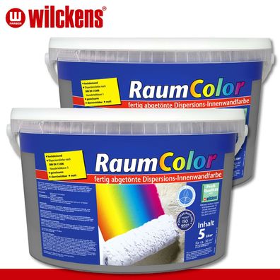 Wilckens 2x 5l RaumColor Kunststoff-Dispersionsfarbe Innenwandfarbe | Basaltgrau