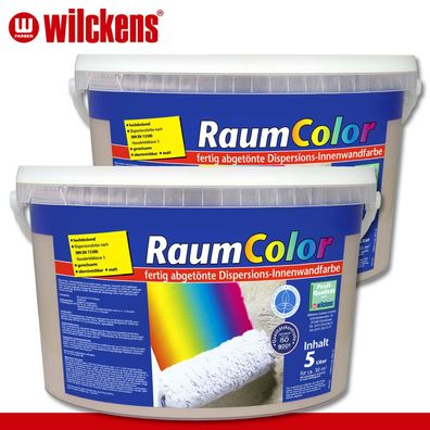 Wilckens 2x 5l RaumColor Kunststoff-Dispersionsfarbe Innenwandfarbe | Cappuccino