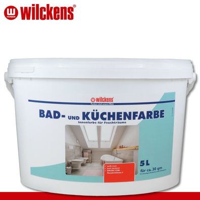 Wilckens 5 l Bad- und Küchenfarbe Feuchtraum Garage Keller Schimmelschutz