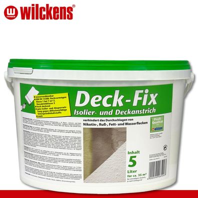 Wilckens 5 l Deck-Fix Isolier- und Deckanstrich Nikotinflecken Wasserflecken