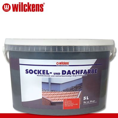 Wilckens 5 l Sockel- und Dachfarbe | Anthrazit | Sockelfarbe Dachziegel außen