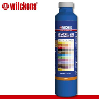 Wilckens 750 ml Vollton- & Abtönfarbe | Blau | Wandfarbe wetterbständig